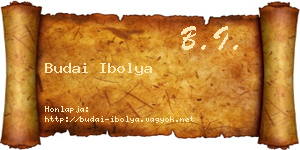 Budai Ibolya névjegykártya