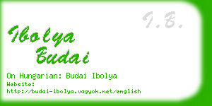 ibolya budai business card